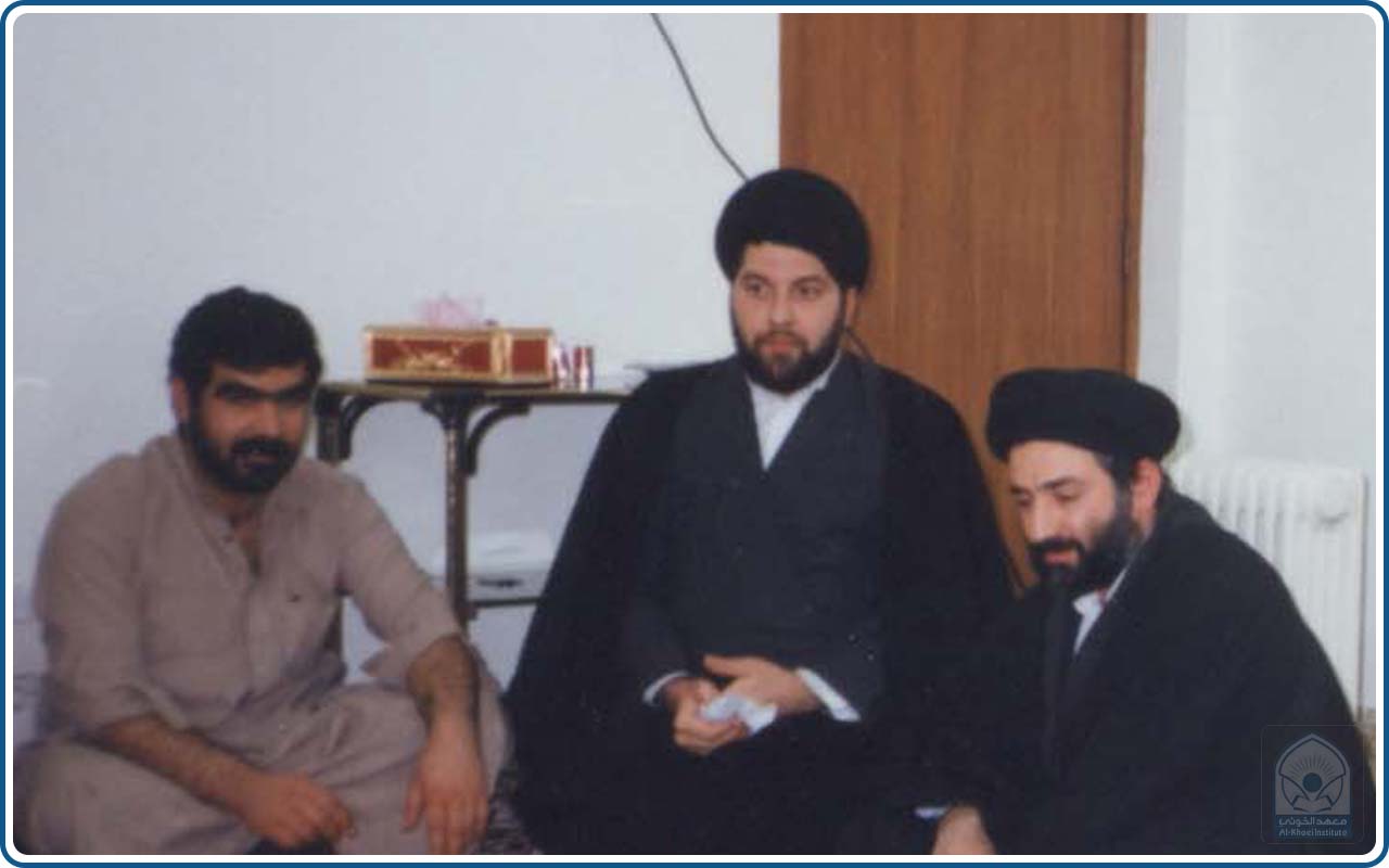 الشهيد السيد إبراهيم الخوئي مع السيد جواد بحر العلوم