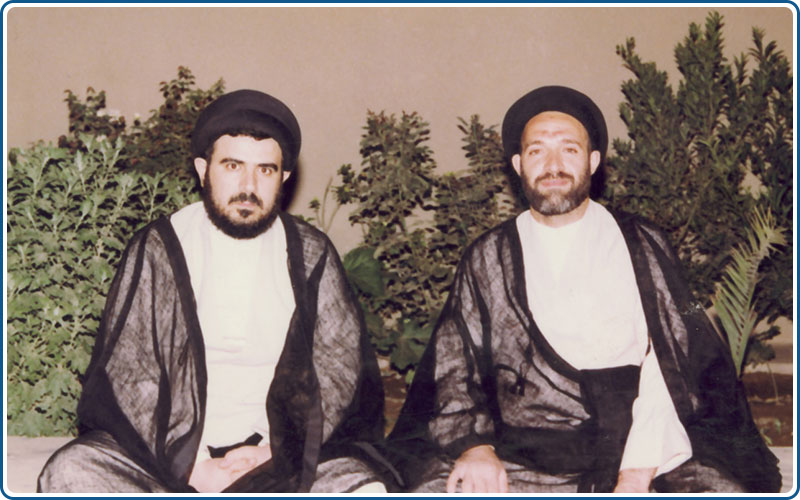 السيد محمد تقي الخوئي مع السيد أمين الخلخالي